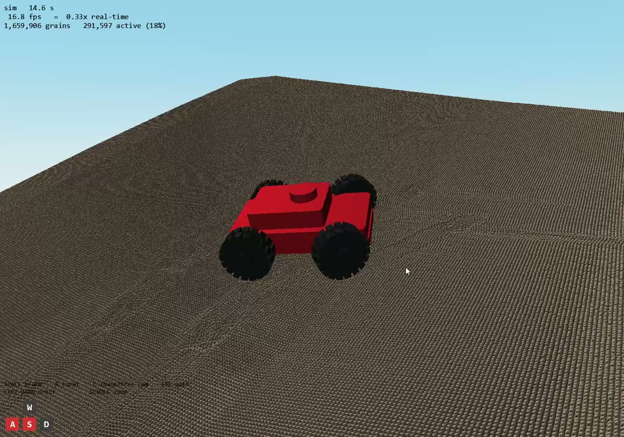 Vehicle on large-scale terrain